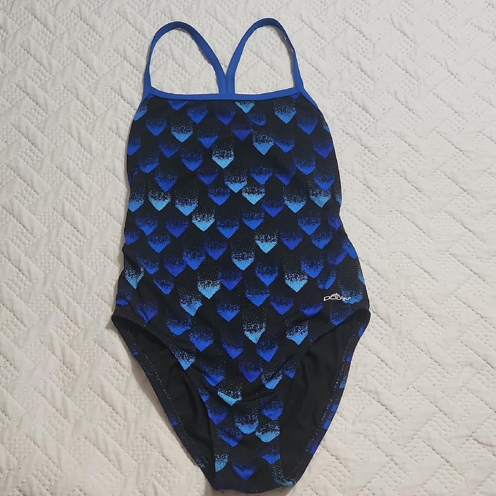 Dolfin Blue And Black One-Piece Swimsuit